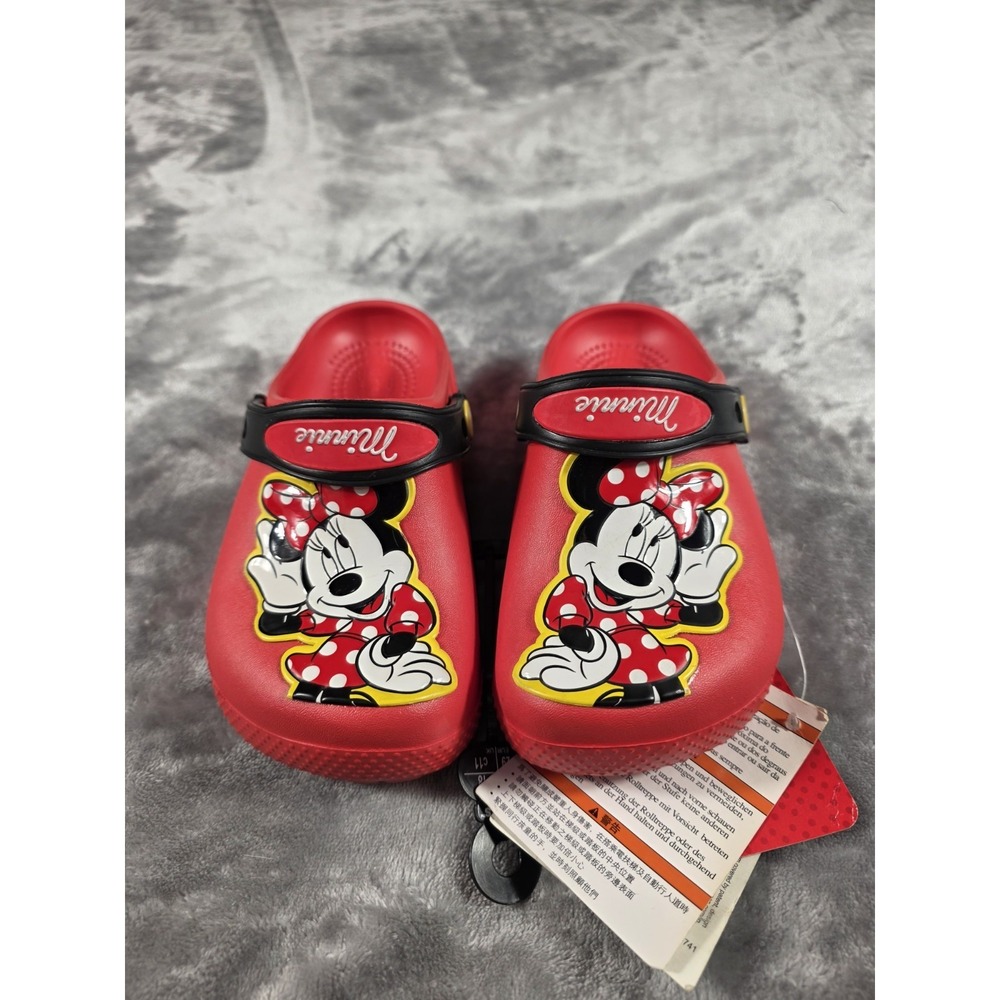 NWT Crocs Disney Minnie Mouse Childs Size C11 Fun Lab Minnie Clog K Roomy Fit